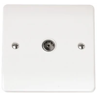 Click CMA065 Single CoAx Socket White
