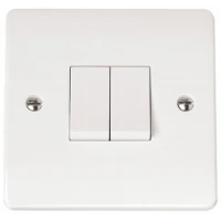 Click CMA012 Plate Switch 2Gang 2Way 10A